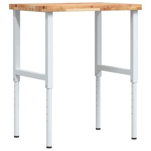 vidaXL darbagalds, 80x60x(73-99,5) cm, akācijas masīvkoks, taisnstūra