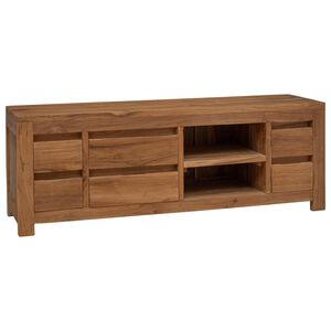 vidaXL TV skapītis 110 x 30 x 40 cm Dabiska Ciets tek&scaron;a koks