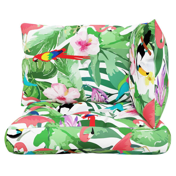 vidaXL pale&scaron;u dīvānu matrači, 3 gab., krāsains audums