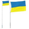 vidaXL Ukrainas karogs un masts, 5,5 m, alumīnijs