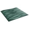 vidaXL Sienas paneļi 12 pcs Akmens Zaļ&scaron; 50 x 50 cm XPS Putu