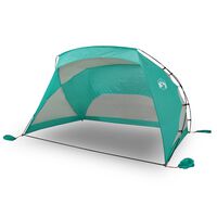 vidaXL pludmales telts, zaļa, 274x178x170/148 cm, 185T, tafts