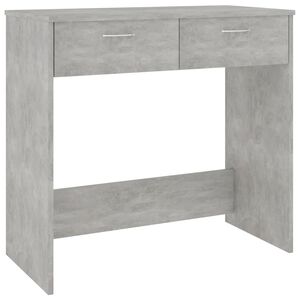 vidaXL rakstāmgalds, betonpelēks, 80x40x75 cm, inženierijas koks