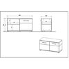426451 Germania Shoe Cabinet "Topix" 96x40x50,4 cm White and Oak