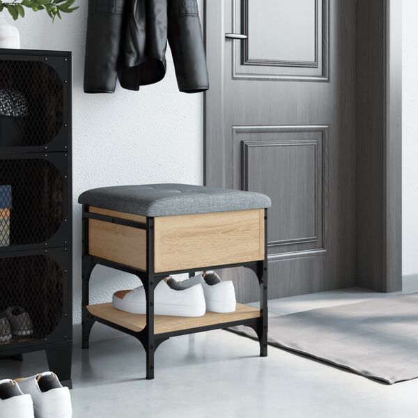 vidaXL apavu skapītis, ozolkoka, 42x42x45 cm, inženierijas koks