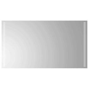 vidaXL LED vannas spogulis Caurspīdīgs 90 x 50 cm rūdīts stikls