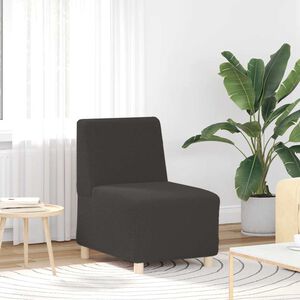 vidaXL modulārs dīvāns bez roku balstiem, tum&scaron;i pelēks, 55 cm, sprogains, vilnai līdzīgs audums