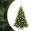 vidaXL Mākslīgā Ziemassvētku egle ar bumbiņu 120 cm 150 LED