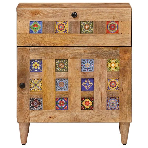 vidaXL Nakts skapītis Dabiska 50 x 33 x 60 cm Cieta mango koksne