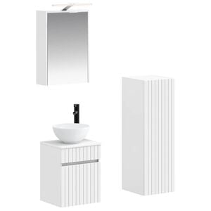 vidaXL Vannas istabas mēbeļu komplekts 4 pcs Balts