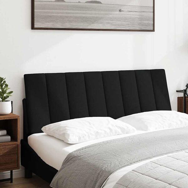 vidaXL galvgaļa spilvens, Hanko, melns, 120 cm, audums