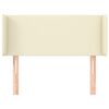 vidaXL galvgalis ar malām, 93x16x78/88 cm, krēmkrāsas mākslīgā āda