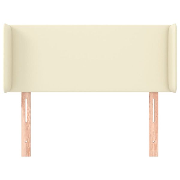 vidaXL galvgalis ar malām, 93x16x78/88 cm, krēmkrāsas mākslīgā āda