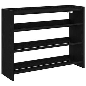 vidaXL apavu plaukts, melns, 80x25x62 cm, inženierijas koks