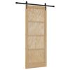 vidaXL Slīdo&scaron;ās durvis ORKDAL Dabiska 83 x 211 cm Priedes masīvkoks
