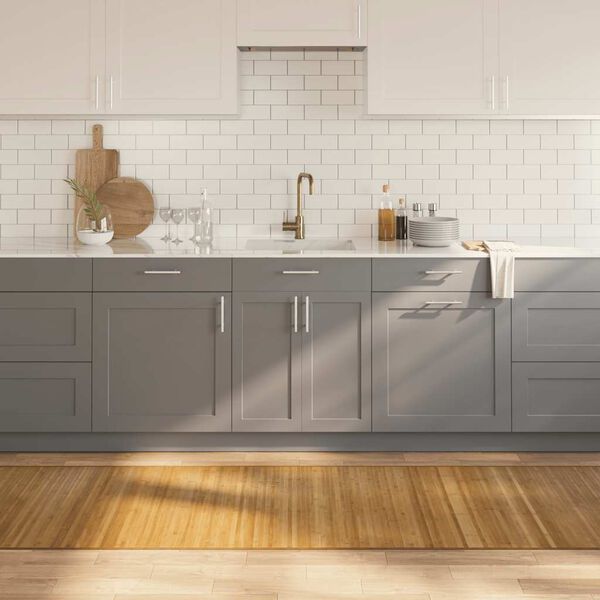 vidaXL paklājs, taisnstūra forma, dabīga krāsa, 80x1000 cm, bambuss