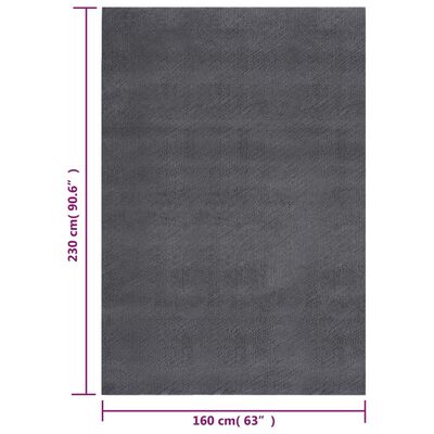 vidaXL paklājs, 160x230 cm, mazgājams, neslīdoša pamatne, pelēks