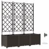 vidaXL Dārza stādītājs 3 gab. Brūna 120 x 40 x 142 cm PP