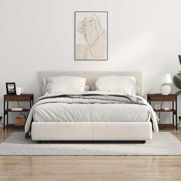 vidaXL Nakts skapītis 2 pcs Brūns ozols 41 x 31 x 51 cm