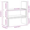vidaXL galda organizators, regulējams, ozola krāsa, 40x17x41 cm