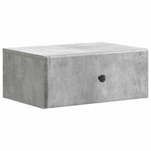 vidaXL Sienā stiprināms nakts skapis Betona pelēks 49 x 34,5 x 20 cm