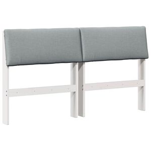 vidaXL Mīkstināts gultas galvgalis Gai&scaron;i pelēks 150 cm