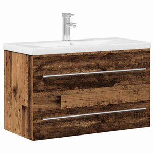 vidaXL Vannas istabas izlietnes skapītis Vecs koks 80 x 38,5 x 48 cm