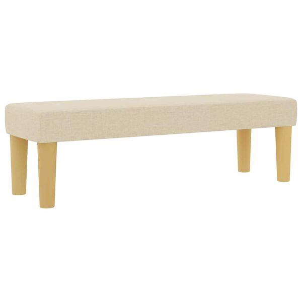 vidaXL Kastītes atsperu gulta ar matraci Krēmkrāsa 200 x 200 cm audums