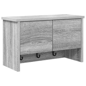 vidaXL Sienas pakaramais ar plauktu Pelēks Sonoma 50 x 20 x 30 cm