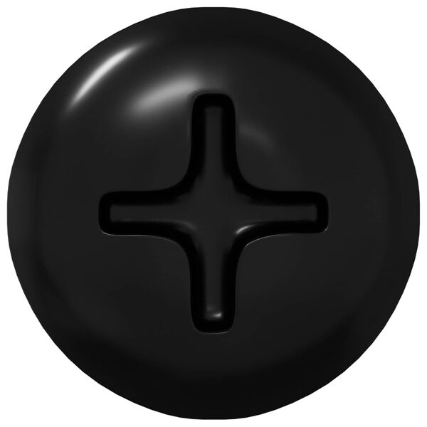 vidaXL Pa&scaron;vītņojamais Nags 12 pcs Melna 4 x 25 mm Tērauds