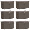vidaXL Uzglabā&scaron;anas kaste 6 pcs Antracīta 55 x 35 x 32 cm