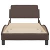 vidaXL gultas rāmis, Dover, brūns, 90x200 cm, mākslīgā āda