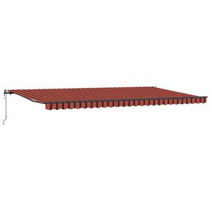 vidaXL Nolokāms markīze oranža un brūna 600 &times; 300 cm