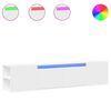vidaXL TV sienas plaukts ar LED, balts, 180x31x39,5 cm