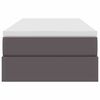 vidaXL Gulta ar uzglabā&scaron;anas vietu un matraci Pelēka 90 x 190 cm