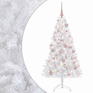 vidaXL Mākslīgā Ziemassvētku egle ar bumbiņu 210 cm 300 LED