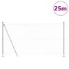vidaXL Žoga āķis Sudraba 25 x 1,2 m (60 x 60 mm siets) Tērauds