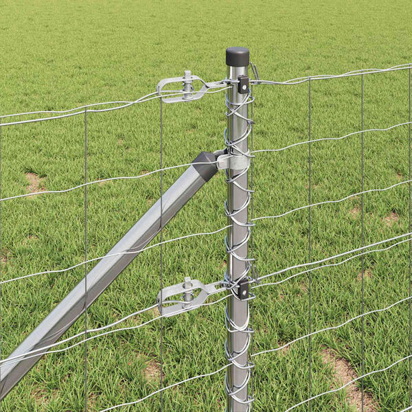 vidaXL Žogs ar stabu Sudraba 1 x 25 m Tērauds