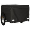 vidaXL velosipēda piekabe, 45 kg, melna, dzelzs