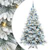 vidaXL Mākslīgā Ziemassvētku eglīte su 300 LED Balts 180 cm PE un PVC