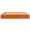 vidaXL gulta bez matrača, vaska brūnas, 140x200 cm, priedes masīvkoks