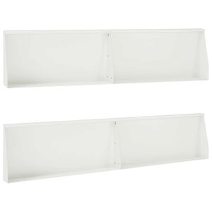 vidaXL Aizturo&scaron;ā siena 4 gab. 100 x 12 x 30 cm Tērauds Balts