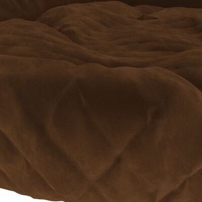 vidaXL suņu gulta, brūna, 90x70x23 cm, plīšs