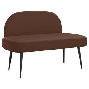 vidaXL Mīkstināta beņķis ar aizmuguri Brūna 110 x 60 x 76 cm