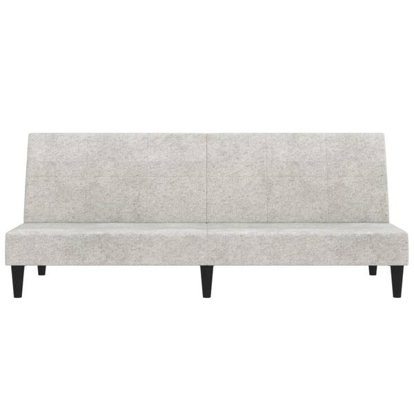 vidaXL divvietīga dīvāngulta, gai&scaron;i pelēks mikro&scaron;ķiedras audums