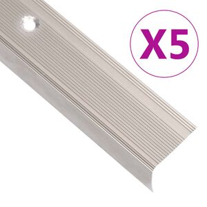 vidaXL kāpņu profili, 5 gab., L forma, 90 cm, alumīnijs