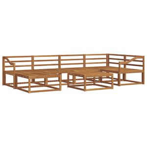 vidaXL Āra dīvānu komplekts 7 pcs Dabiska Cietā akācijas koks