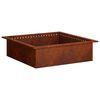 vidaXL Ugunskura gredzens Rūsa 100 x 100 x 25 cm Novecināts tērauds