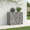 vidaXL Gabions pacelta gulta Sudraba 90 x 50 x 80 cm Cinkots tērauds
