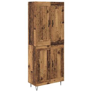 vidaXL Augstais skapītis Vecs koks 69,5 x 34 x 180 cm